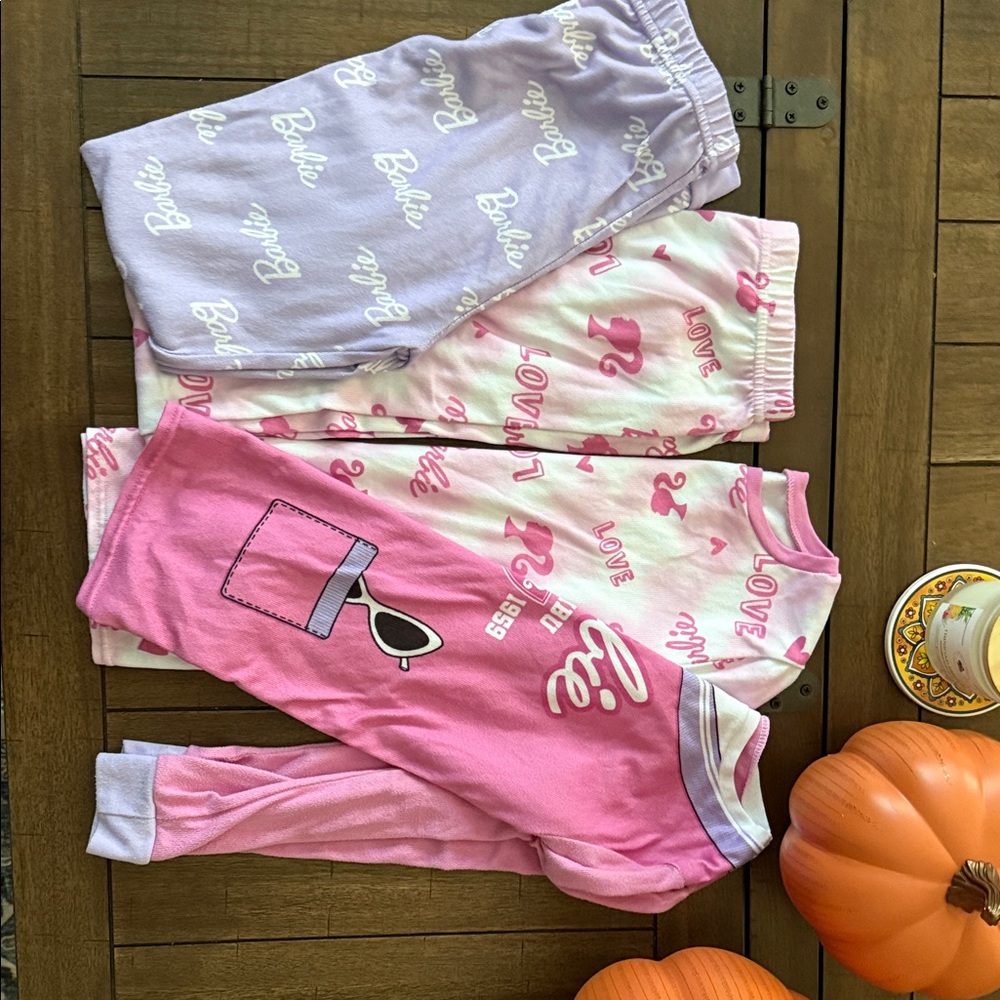 Barbie Pink and Purple Kids Pajama Set